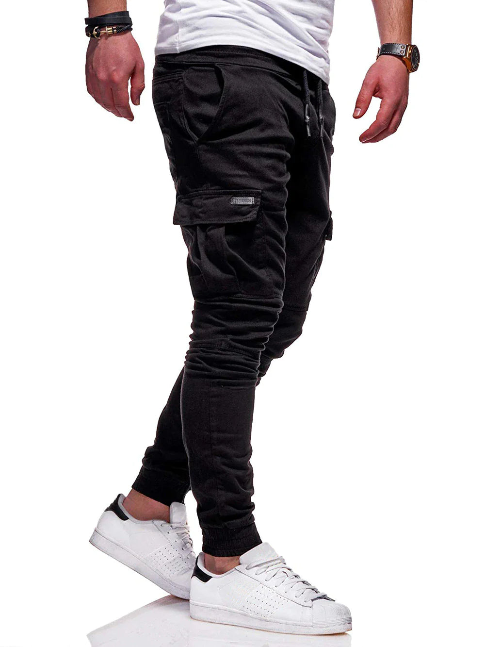 Men'S Casual Joggers Pants Sweatpants Cargo Combat Loose Sport Workout Trousers